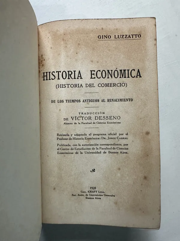 Historia economica - Luzzatto Gino (4S1)