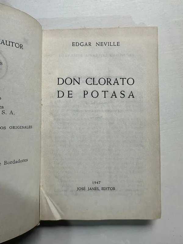 Tapa de Don Clorato de Potasa - Neville Edgar (4S1)