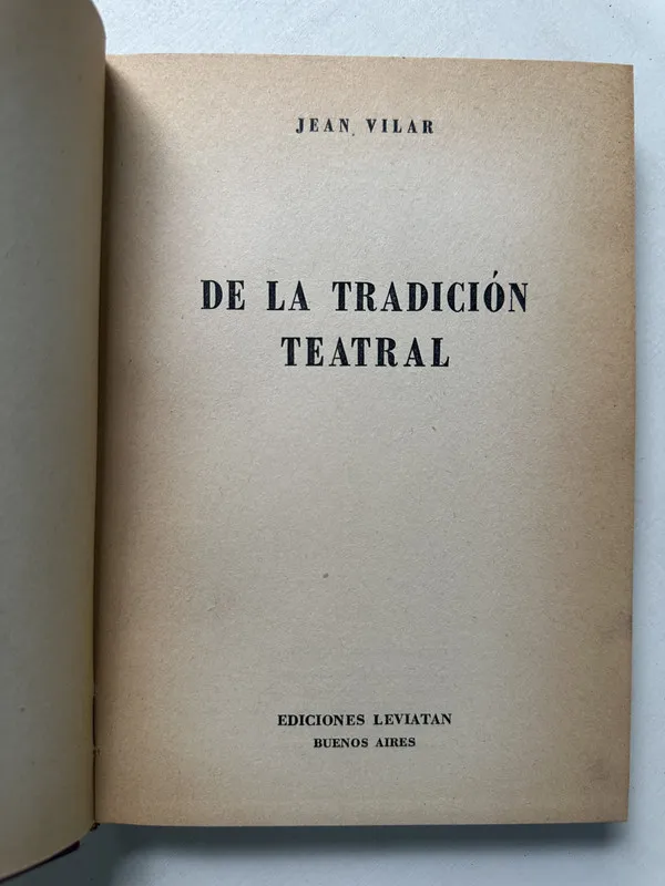 De la tradicion teatral - Vilar Jean (4S2)