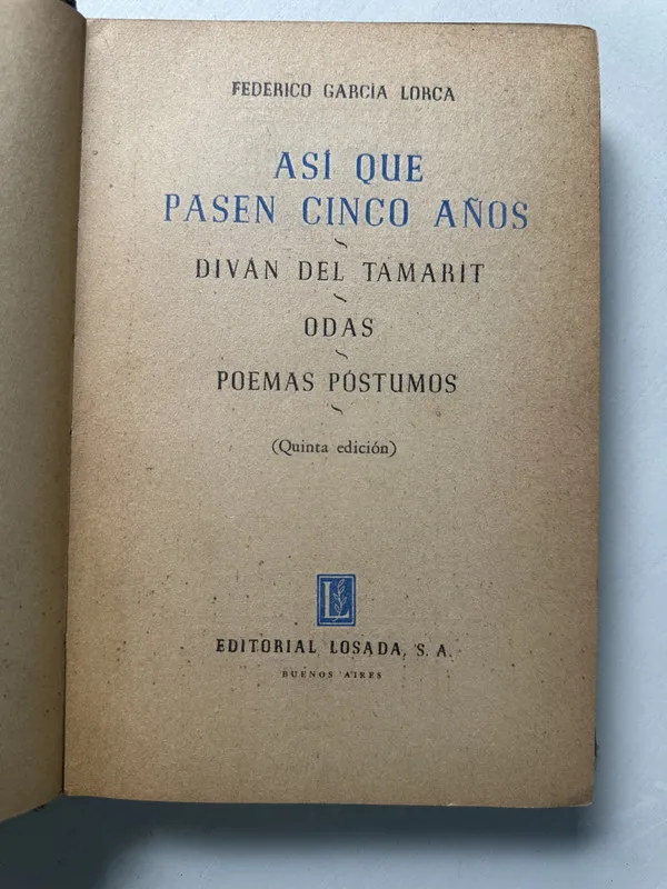 Asi que pasen cinco años - Garcia Lorca Federico (4S2)