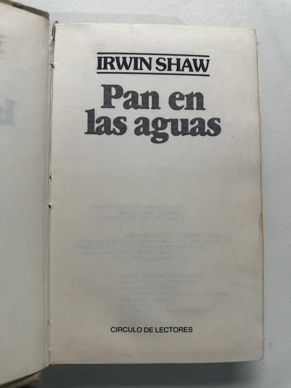 Pan en las aguas - Shaw Irwin (4S2)
