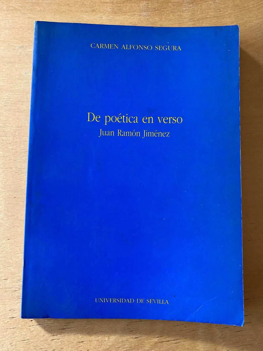 De Poetica En Verso Juan Ramon Jimenez - Alfonso Segura (C4)