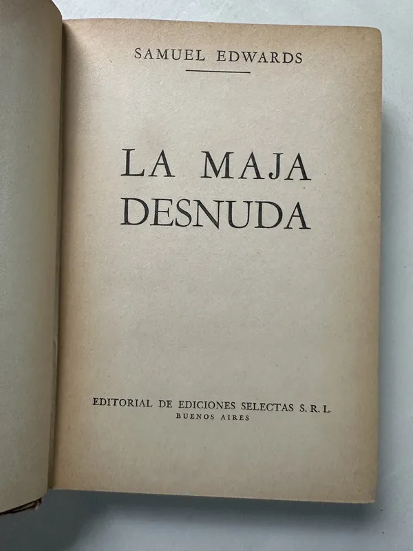 La maja desnuda - Edwards Samuel (4S2)