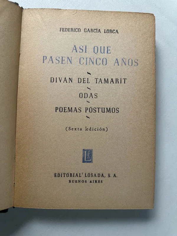 Asi que pasen cinco años - Garcia Lorca Federico (4S2)