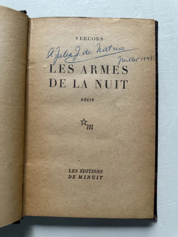 Les armes de la nuit - Vercors (4S3)