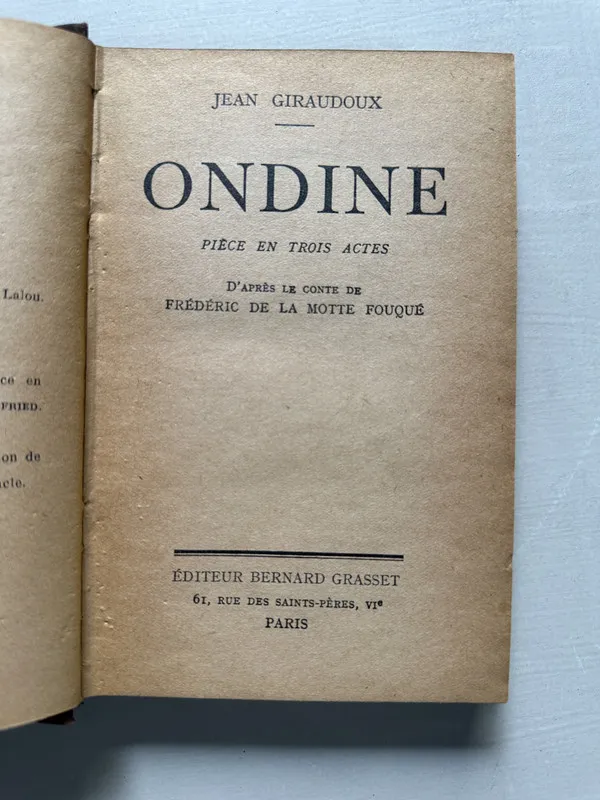 Ondine - Giraudoux Jean (4S3)