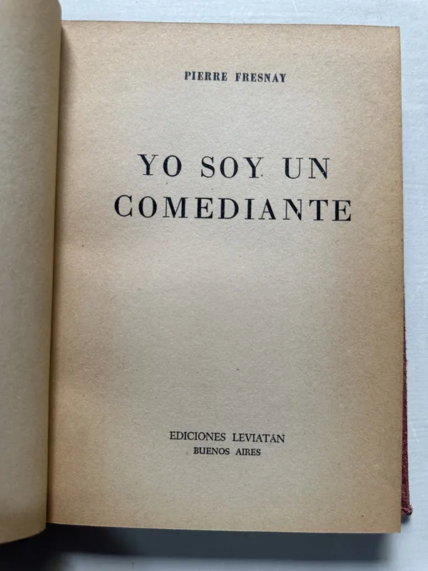 Yo soy un comediante - Fresnay Pierre (4S3)