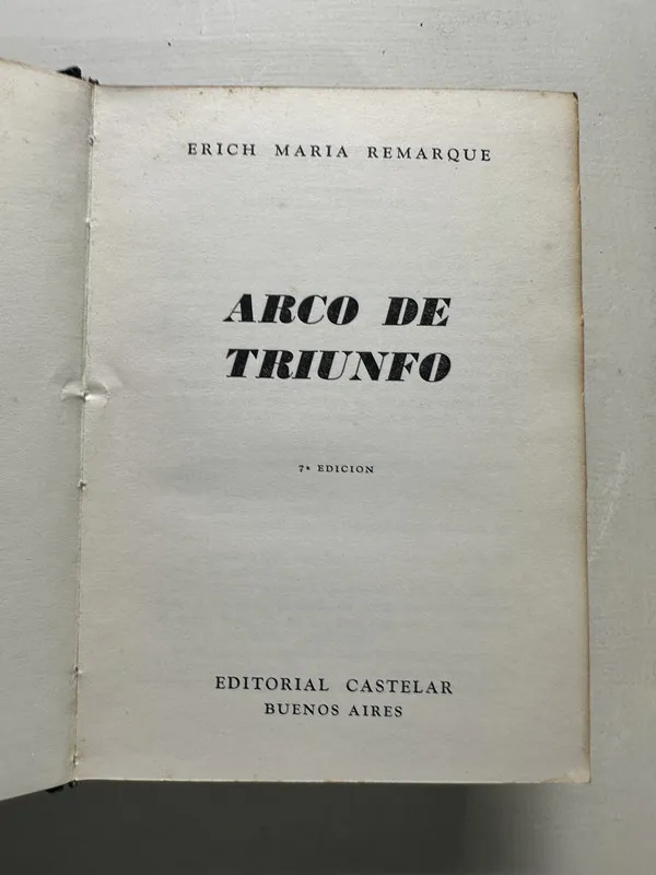 Arco de triunfo - Remarque Erich Maria (4S3)