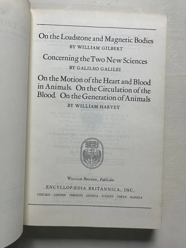 On the Loadstone and Magnetic Bodies / - Gilbert (4S4)