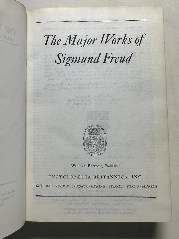 The Major Works of Sigmund Freud - Freud Sigmund (4S4)
