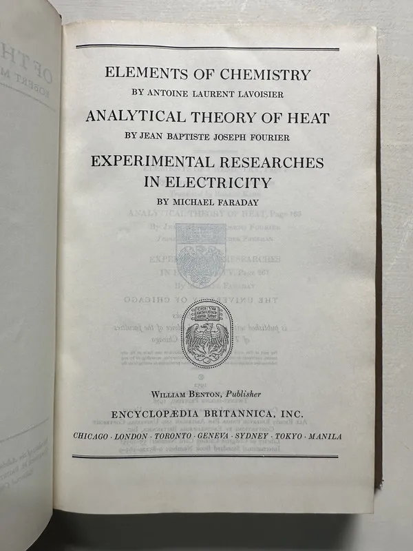 Elements of Chemistry / Analytical Theory - Lavoisier (4S4)