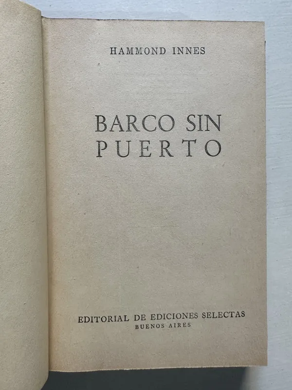 Barco sin puerto - Innes Hammond (4S4)