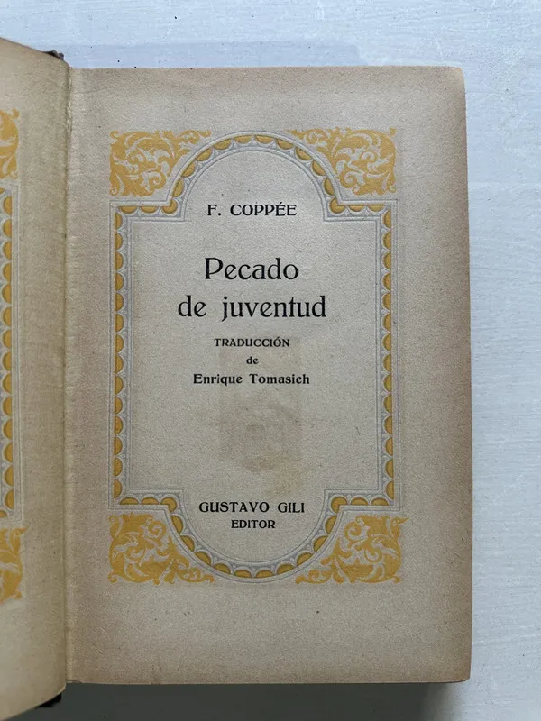 Tapa de Pecado de juventud - Coppee (4S4)