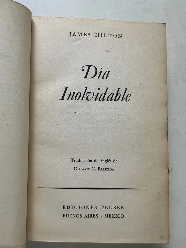 Dia inolvidable - Hilton James (4T4)