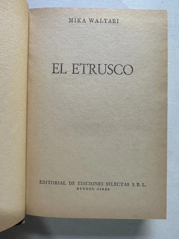 El etrusco - Waltari Mika (4T4)