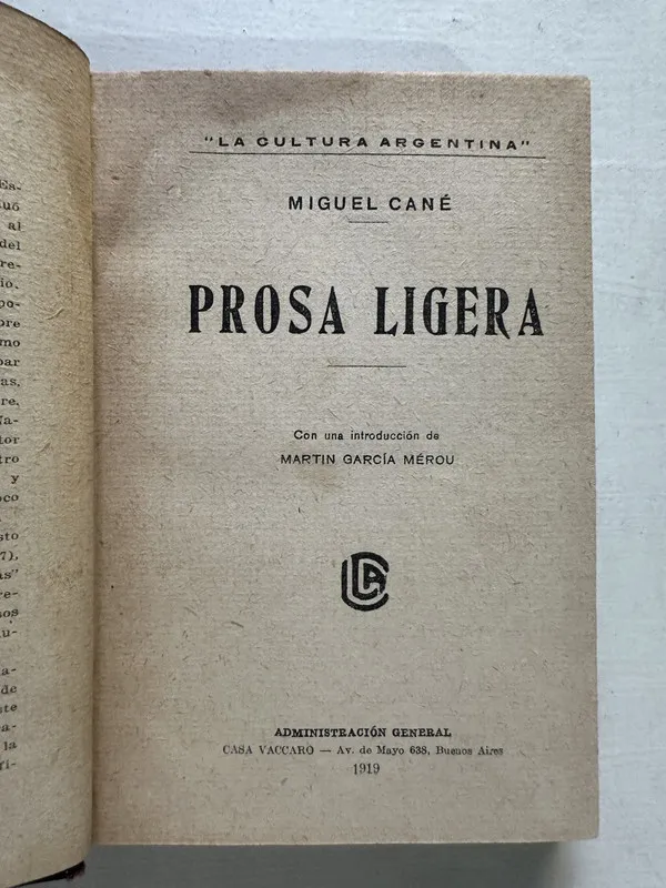Prosa ligera - Cane Miguel (4T4)
