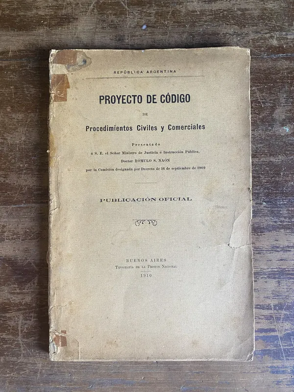 Proyecto de Codigo de Procedimientos Civiles y Comerciales