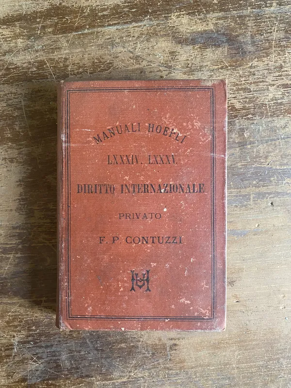 Tapa de Diritto Internazionale Privato - Contuzzi F. P. (4p3)