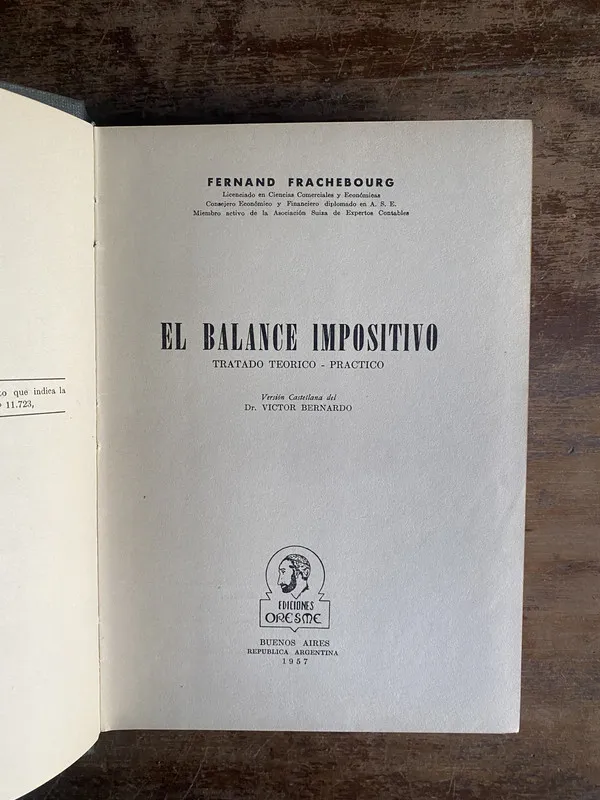 Tapa de El Balance Impositivo - Frachebourg Fernand (4p2)
