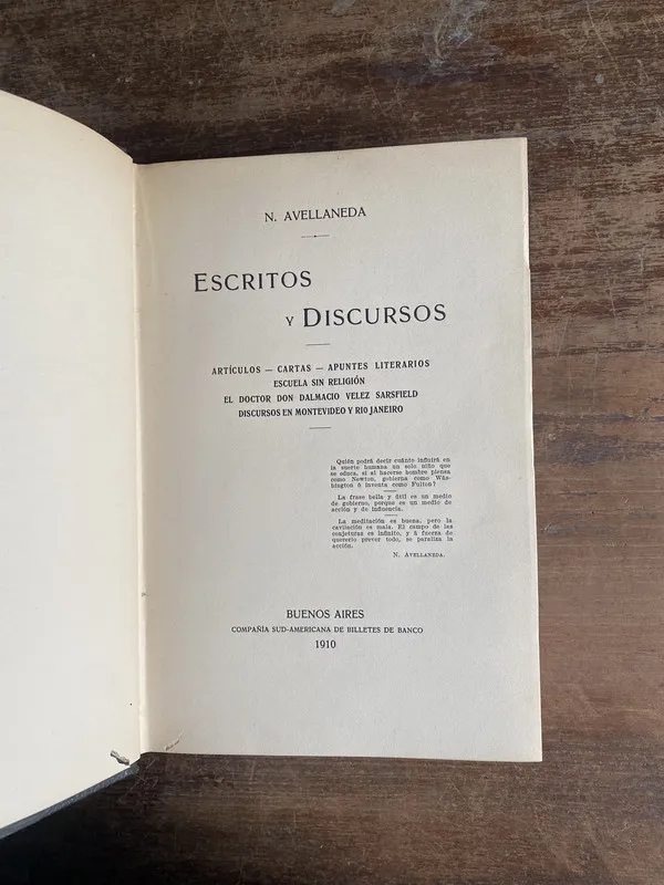 Escritos y Discursos - Avellaneda N. (4p1)