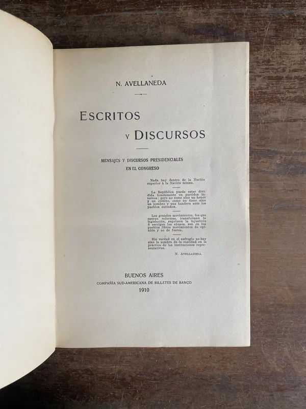 Escritos y Discursos - Avellaneda N. (4p1)