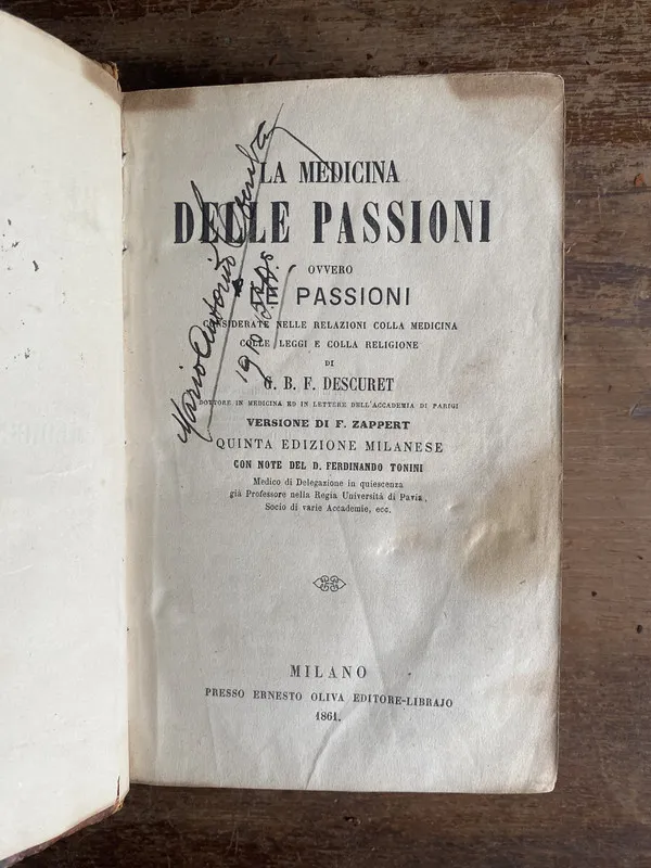 La Medicina delle Passioni - Descuret G. B. F. (4p1)