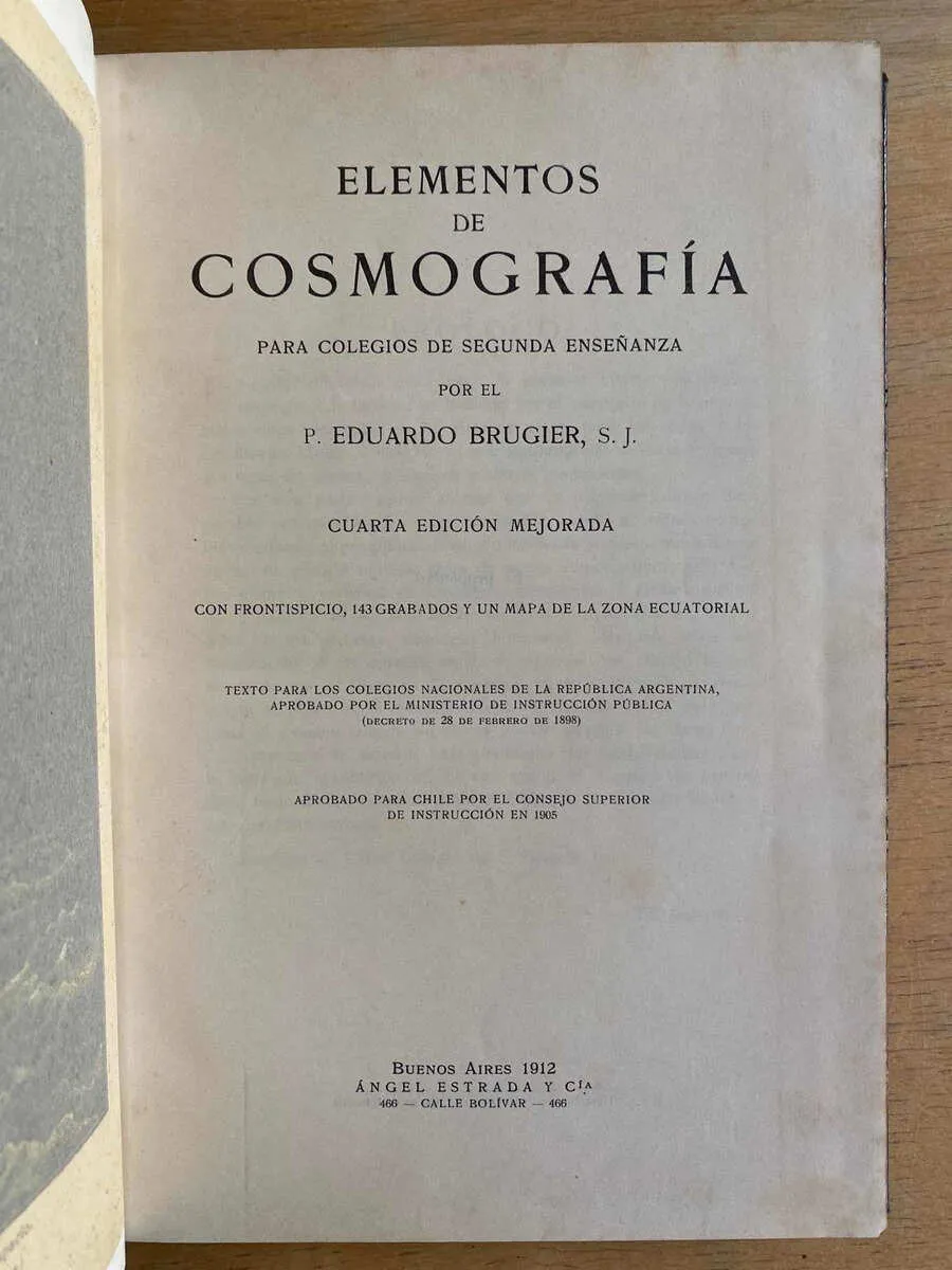 Elementos De Cosmografia Para Colegios De- Brugier (G4)