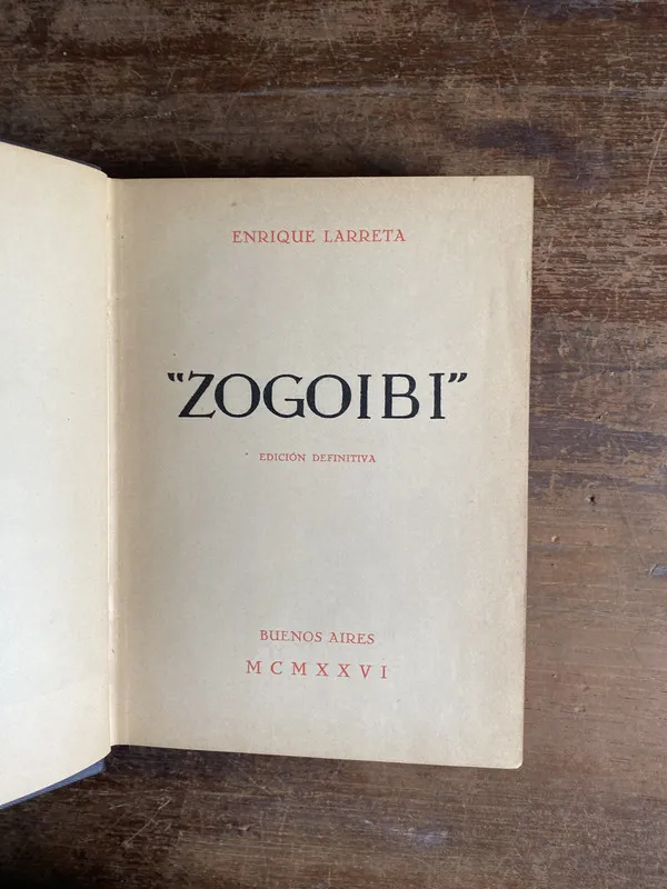 Tapa de Zogoibi - Larreta Enrique (4q6)