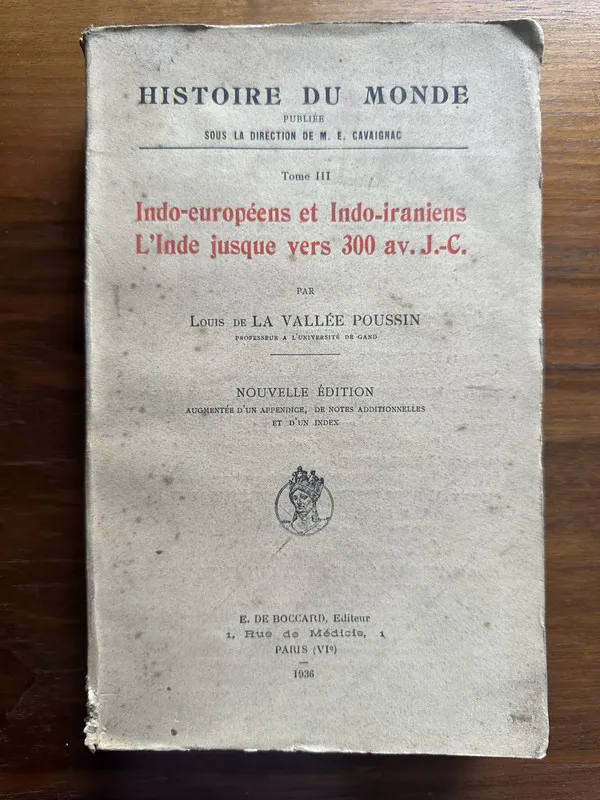 Indo-europeens et Indo-iraniens - La Vallee Poussin (4u4)