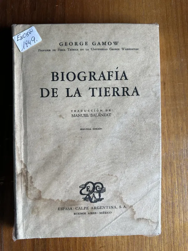 Tapa de Biografia de la Tierra - Gamow George (4v2)