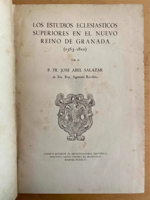 Los Estudios Eclesiasticos Superiores En El Nu- Salazar (D7)