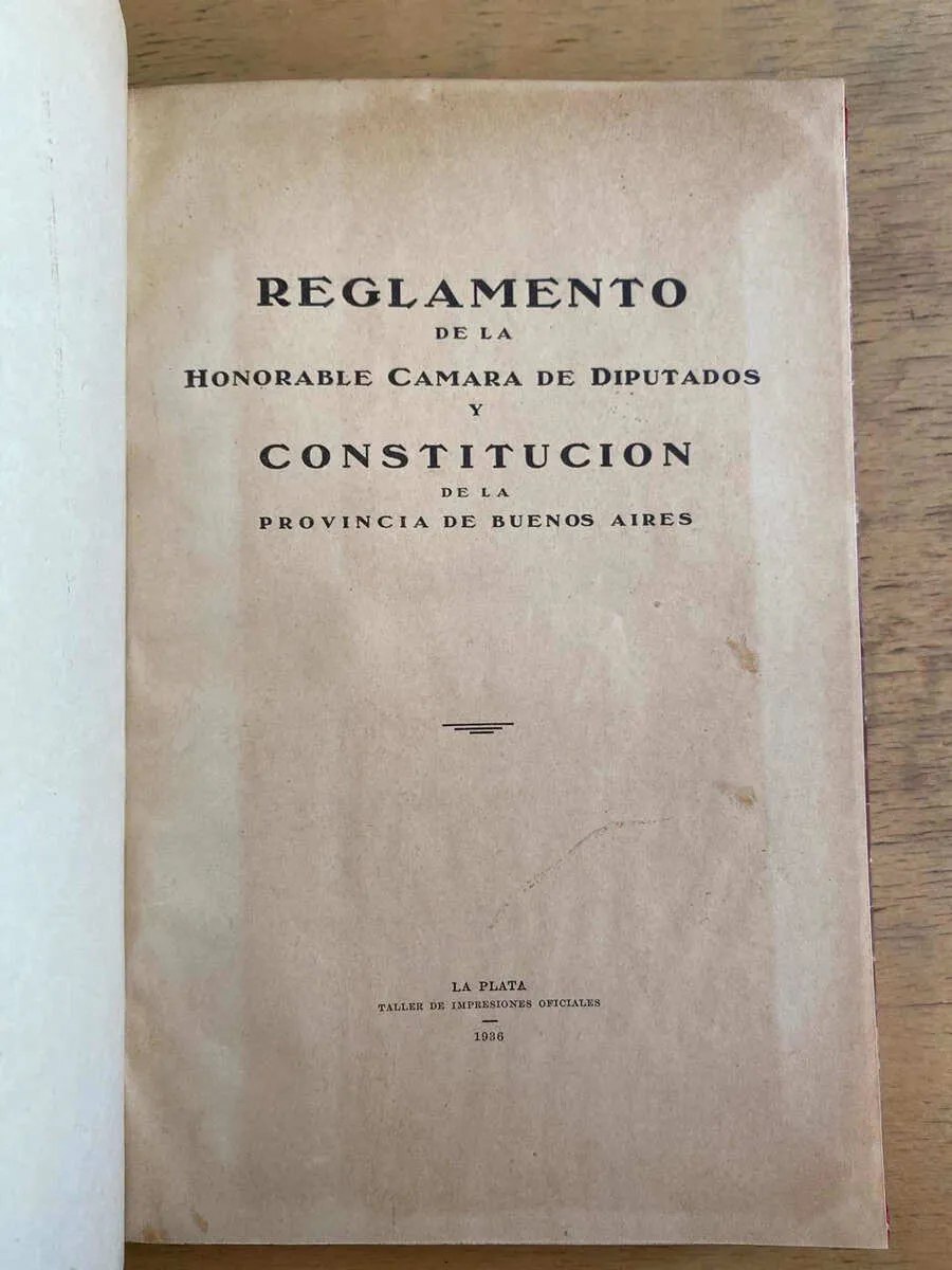 Reglamento De La Honorable Camara De Diputados Y Consti (g6)