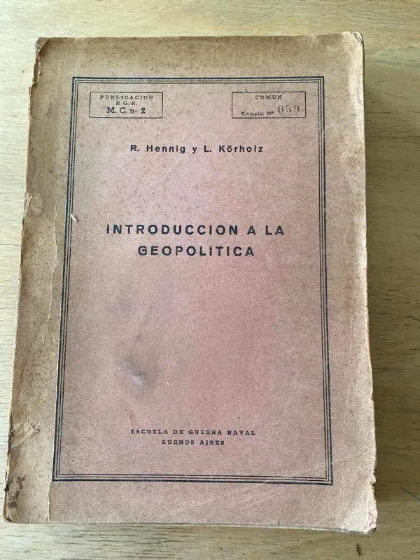 Tapa de Introduccion A La Geopolitica - Hennig; Korholz (r2)