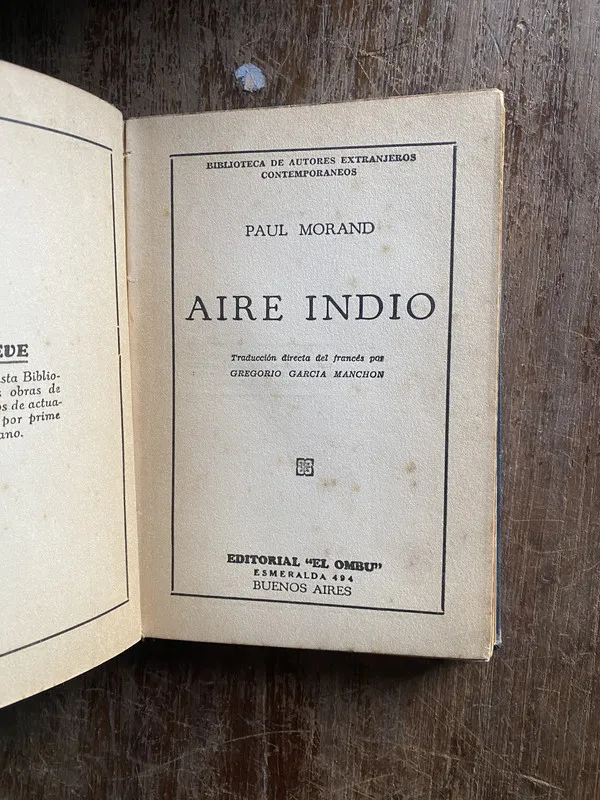 Aire Indio - Morand Paul (4q4)