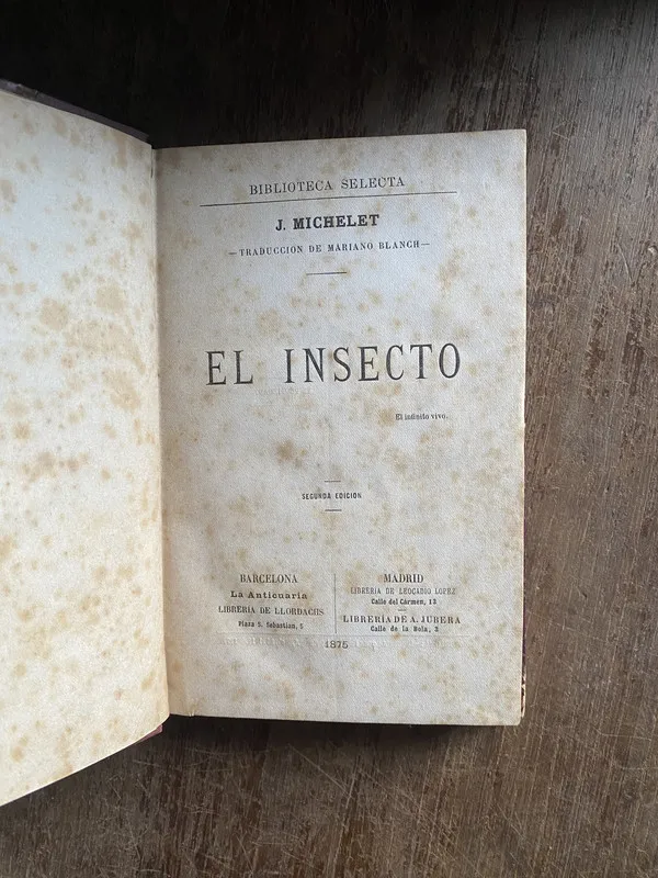 El Insecto - Michelet J. (4q4)
