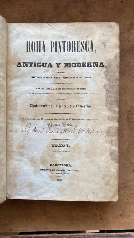 Roma Pintoresca, Antigua Y Moderna - Chateaubriand (HH6)