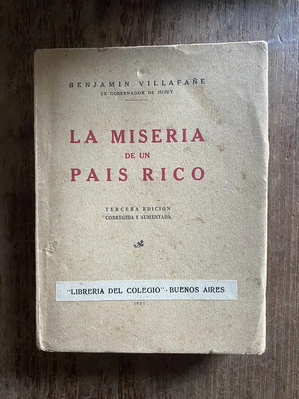 La miseria de un pais rico - Villafañe Benjamin (4q3)