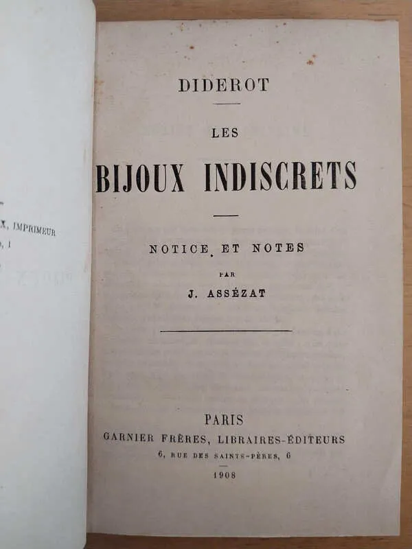 Diderot - Les Bijoux Indiscrets (j4)