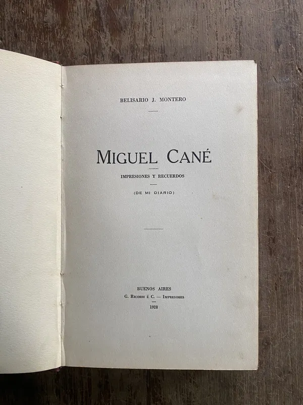 Miguel Cane - Montero Belisario J. (4q1)