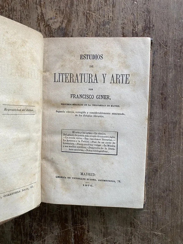 Estudios de Literatura y Arte - Giner Francisco (4w3)