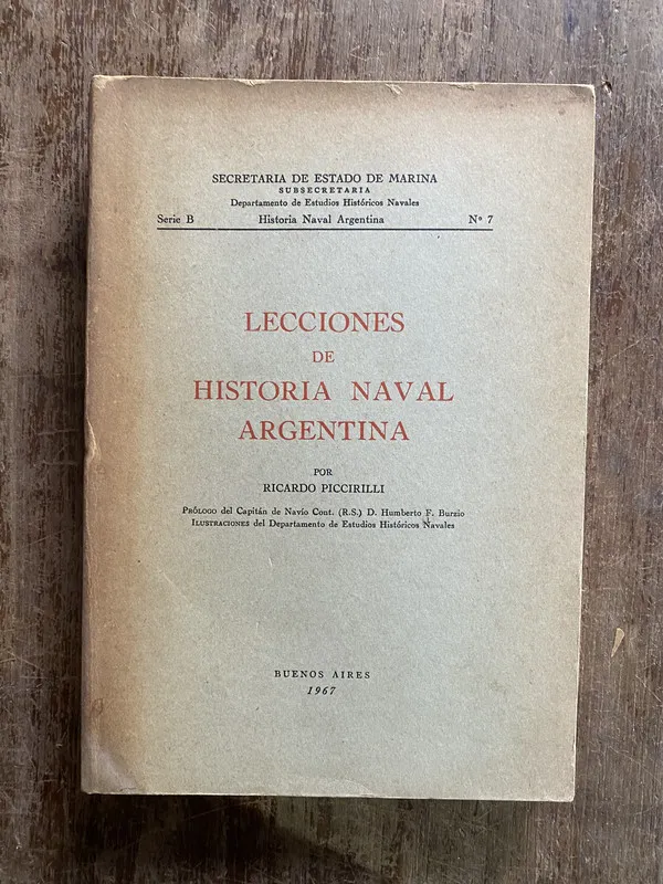 Tapa de Lecciones de Historia Naval Argentina - Piccirilli (5c3)