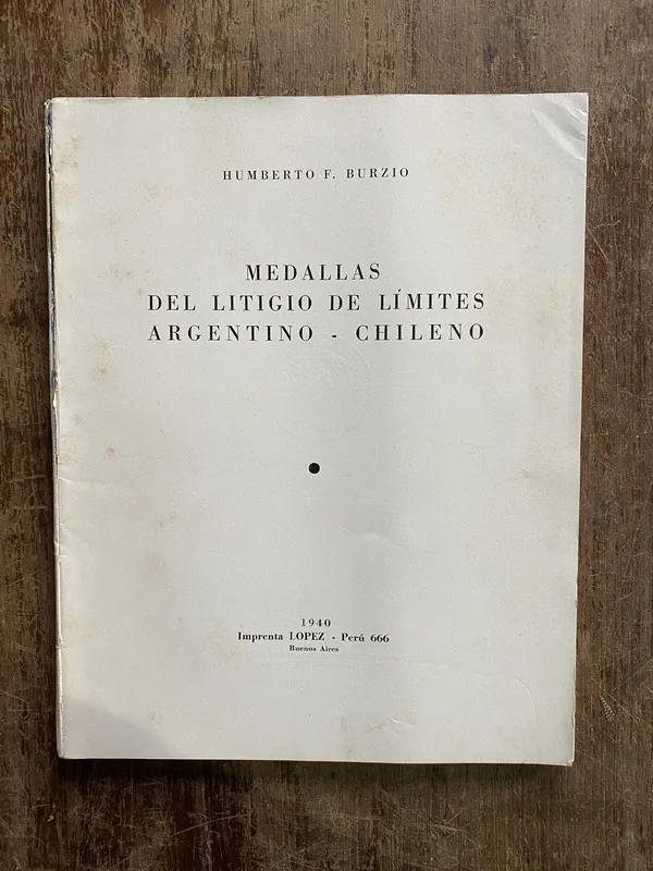 Tapa de Medallas del litigio de limites - Burzio (5c3)