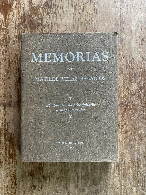 Tapa de Memorias - Velaz Palacios Matilde (5i1)