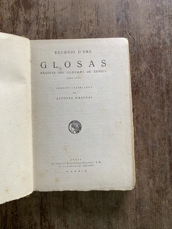 Glosas - D'Ors Eugenio (5i2)