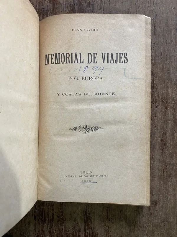 Memorial de Viajes por Europa - Sivori Juan (5i4)