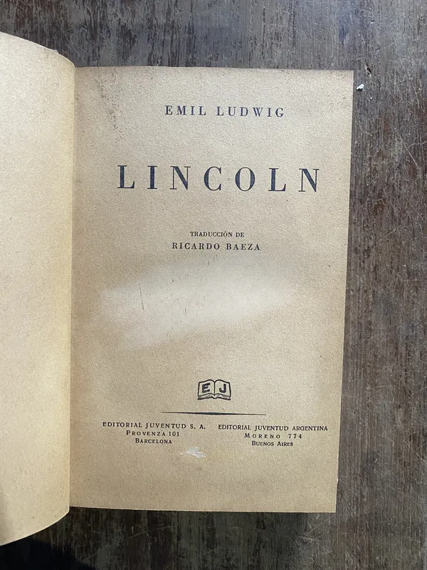 Tapa de Lincoln - Ludwig Emil (5i4)