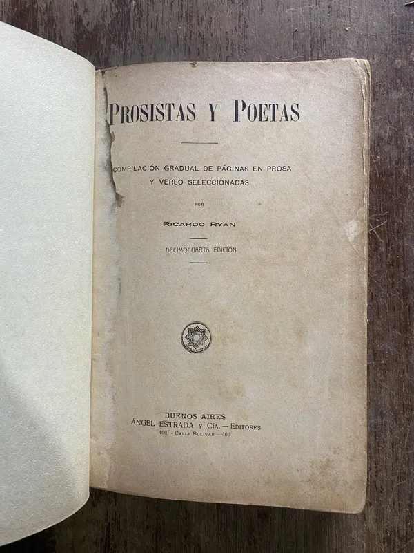 Tapa de Prosistas y Poetas - Ryan Ricardo (5i4)