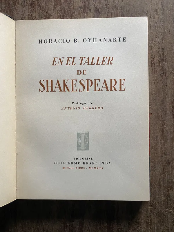 Tapa de En el taller de Shakespeare - Oyhanarte Horacio B. (5i5)