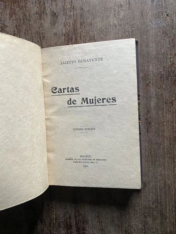 Tapa de Cartas de Mujeres - Benavente Jacinto (5i6)