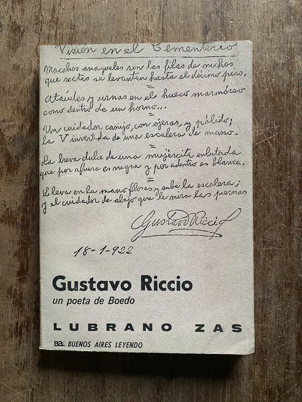 Gustavo Riccio un poeta de Boedo - Riccio Gustavo (5i6)